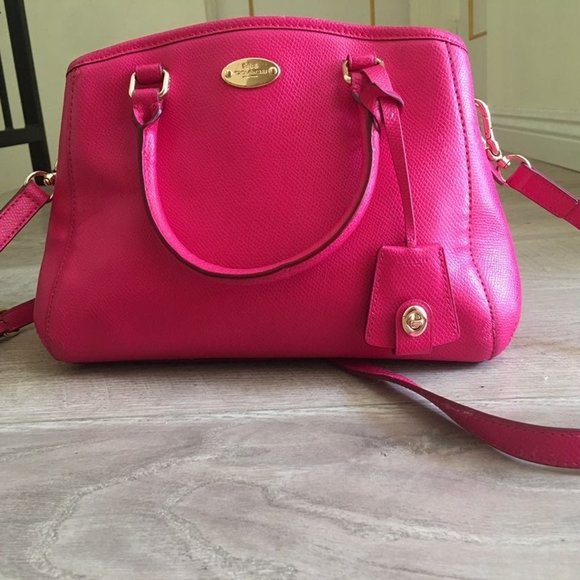 Coach Handbags - Coach Pink Crossbody Margot Carryall Bag